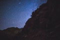 Stars and Silhouettes in Zion National Park Royalty Free Stock Photo