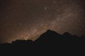 Stars and Silhouettes in Zion National Park Royalty Free Stock Photo