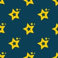 Stars in the sky. seamless star pattern background Royalty Free Stock Photo