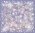 Stars and spangles on a violet background Royalty Free Stock Photo