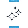 Stars, Sparkle Icon Vector Design Template. Editable Stroke.