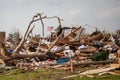 Tornado Damage American Flag Royalty Free Stock Photo