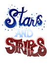 Stars and Stripes Hand Lettered Graphic