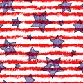 Stars and stripes seamless texture for wraping paper, backgrouns and textile Royalty Free Stock Photo