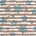 Stars and stripes seamless texture Royalty Free Stock Photo