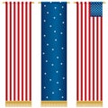 Stars and stripes wall hangings Royalty Free Stock Photo