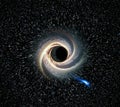 Stars sucked into a black hole Royalty Free Stock Photo