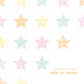 Stars textile textured pastel frame corner pattern