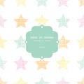 Stars textile textured pastel frame seamless