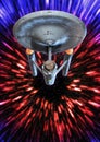 Starship Enterprise warp Royalty Free Stock Photo