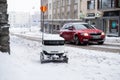 Starship self driving contactless food delivery robot Royalty Free Stock Photo