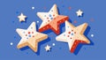 StarSpangled Shortbread Cookies Delicate shortbread cookies into star shapes and decorated with a sprinkle of red white