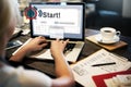 Start Beginning Forward Startup Launch First Activation Concept