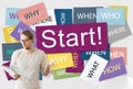 Start Beginning Startup Launch Forward Motivation Concept