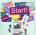 Start Beginning Startup Launch Forward Motivation Concept