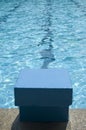 Start block in a swimmingpool Royalty Free Stock Photo