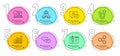 Start business, Seo gear and Graph chart icons set. Ship, Dots message and Comment signs. Vector