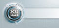 2022 Start Button Circuit Board Banner Royalty Free Stock Photo