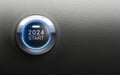 Start button with the year 2024 Royalty Free Stock Photo