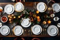 Stylish elegant table setting for festive dinner