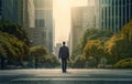 Start, Competition Concept. Low Section of Businessman Steps into Start Line on Running Track and Moving Forward to New Royalty Free Stock Photo