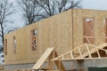 start of construction of a plywood house new Royalty Free Stock Photo
