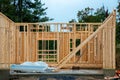 start of construction 2x4 a new home under construction Royalty Free Stock Photo