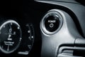 Start engine button in a modern car Royalty Free Stock Photo