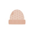 Start of fall. Cozy autumn element. Hat on a white background. Warm autumn season.