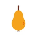 Start of fall. Cozy autumn element. Pear on a white background. Warm autumn season.