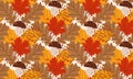 Start of fall. Cozy autumn pattern. Warm autumn season