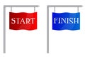 Start finish flags Royalty Free Stock Photo