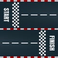 Start finish racing track vector marking Royalty Free Stock Photo