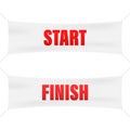 Start finish. Winner banner. Flat line cartoon vector illustration Royalty Free Stock Photo