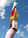 Start flying kite Royalty Free Stock Photo