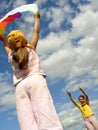 Start flying kite Royalty Free Stock Photo