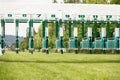 Start gates for horse races. Royalty Free Stock Photo