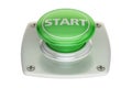 Start green button, 3D rendering Royalty Free Stock Photo