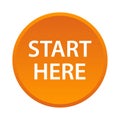 Start here button Royalty Free Stock Photo