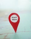 Start Here locator Royalty Free Stock Photo