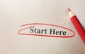 Start Here Royalty Free Stock Photo