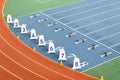 Start line for track an field competition Royalty Free Stock Photo