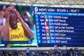 Start list of 100m heat 7 at Rio2016 Olympics Royalty Free Stock Photo