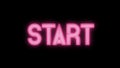 Start message. Vintage text. Neon effect