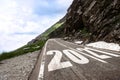 Start new year with fresh vision and ideas. Asphalt road with 2021 numbers in mountains Royalty Free Stock Photo