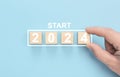 Start new year 2024 with goal plan, goal concept, action plan, strategy, new year business vision