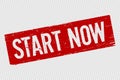 Start Now sign. Vector illustration Royalty Free Stock Photo