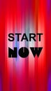 Start now text on colorful abstract background. Online business concept Royalty Free Stock Photo