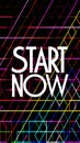 Start now text on colorful abstract background. Online business concept Royalty Free Stock Photo