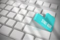Start now on white keyboard with blue key Royalty Free Stock Photo